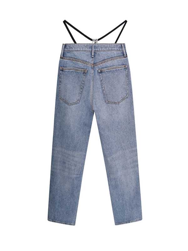 ALEXANDER WANG Jeans With Pre-styled Thong - Blue