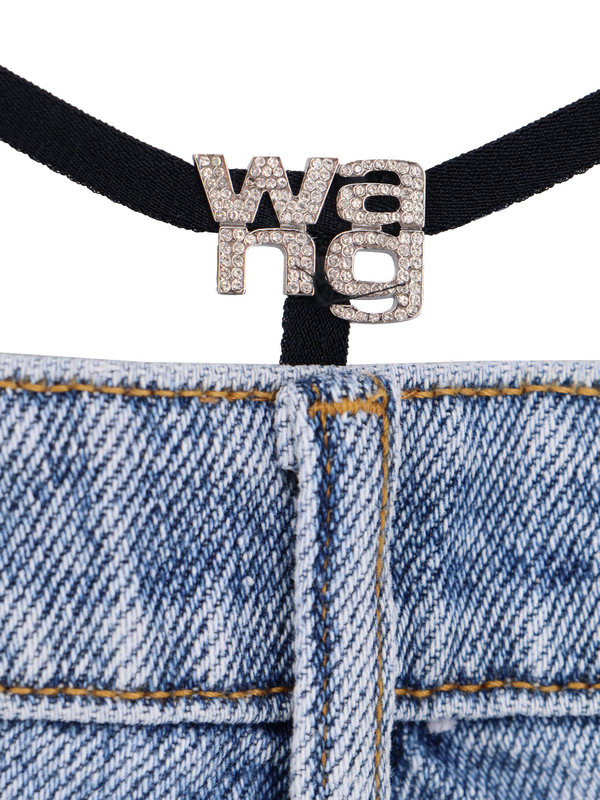 ALEXANDER WANG Jeans With Pre-styled Thong - Blue