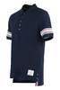 Thom Browne Short Sleeve Cotton Polo Shirt - Blue - Thumbnail 3