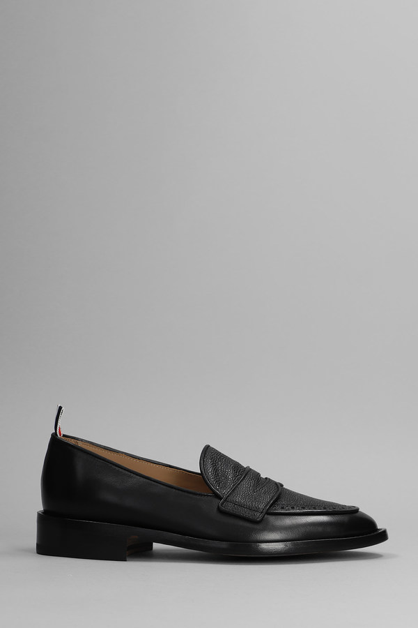 Thom Browne Soft Penny Loafers - Black