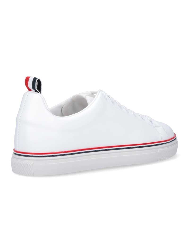 Thom Browne Calf Leather Tennis Shoes - White