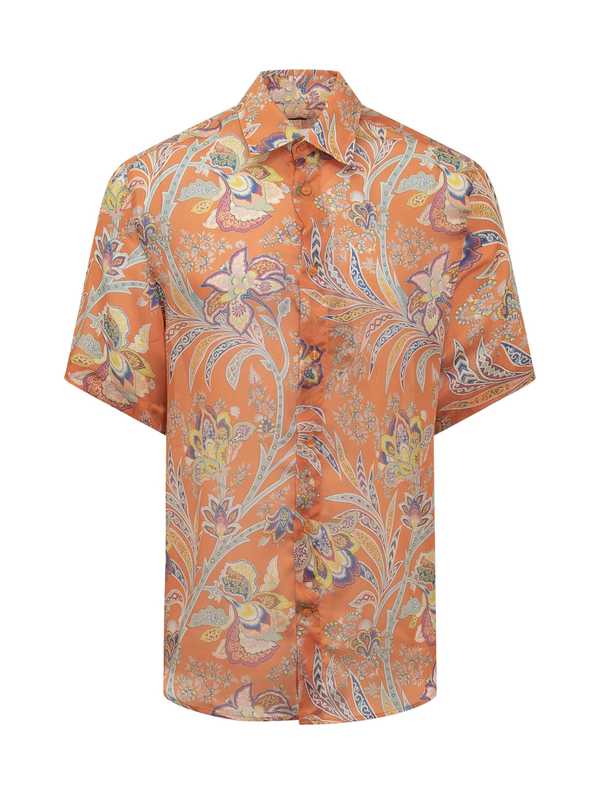 Etro Floral Print Shirt - Arancio