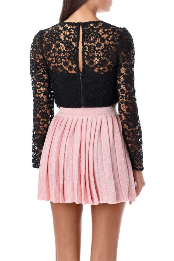 Self-Portrait Lace Top - Black