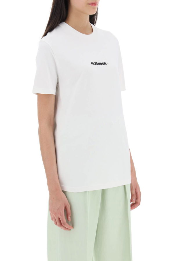 Jil Sander Logo Cotton T-shirt - Porcelain