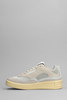 Jil Sander Grey Canvas And Rubber Basket Sneakers - Grey - Thumbnail 3