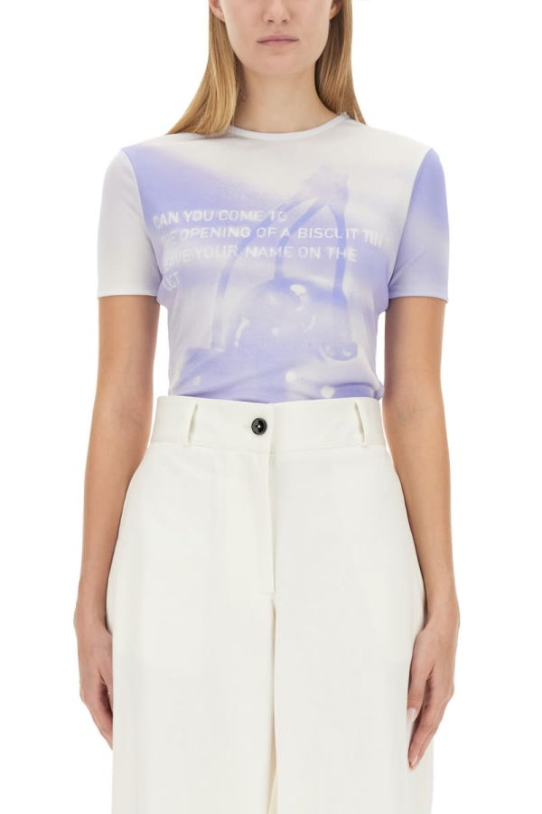 Jil Sander T-shirt With Logo - Azure