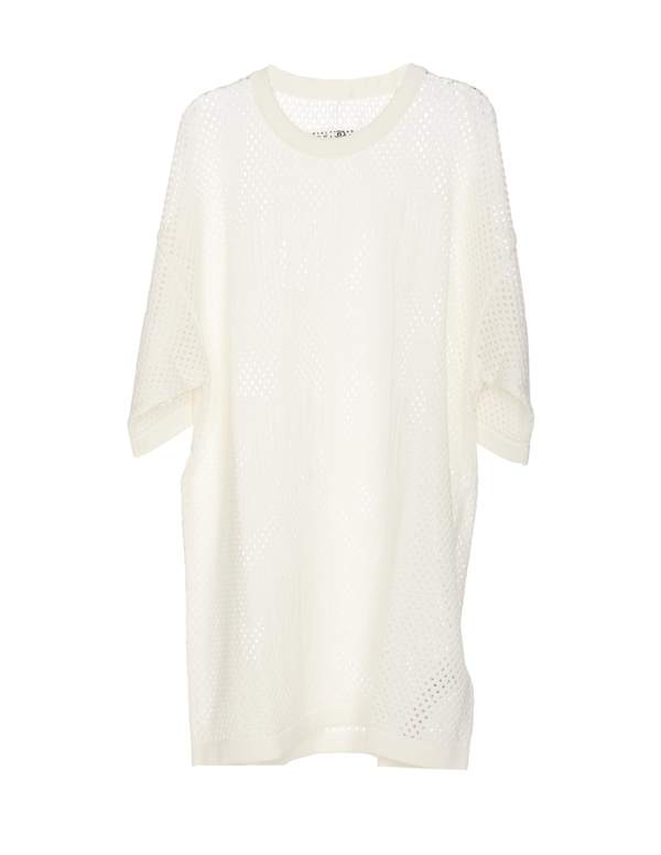 MM6 Maison Margiela Net Long Sweater - White