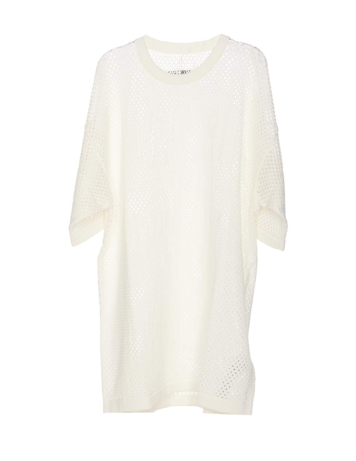 MM6 Maison Margiela Net Long Sweater - White - Image 1 of 4