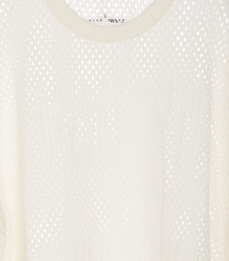 MM6 Maison Margiela Net Long Sweater - White