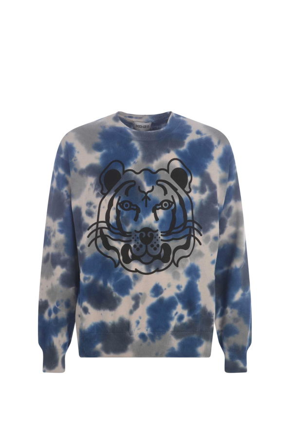 Kenzo Cotton Printed Sweater - Gray