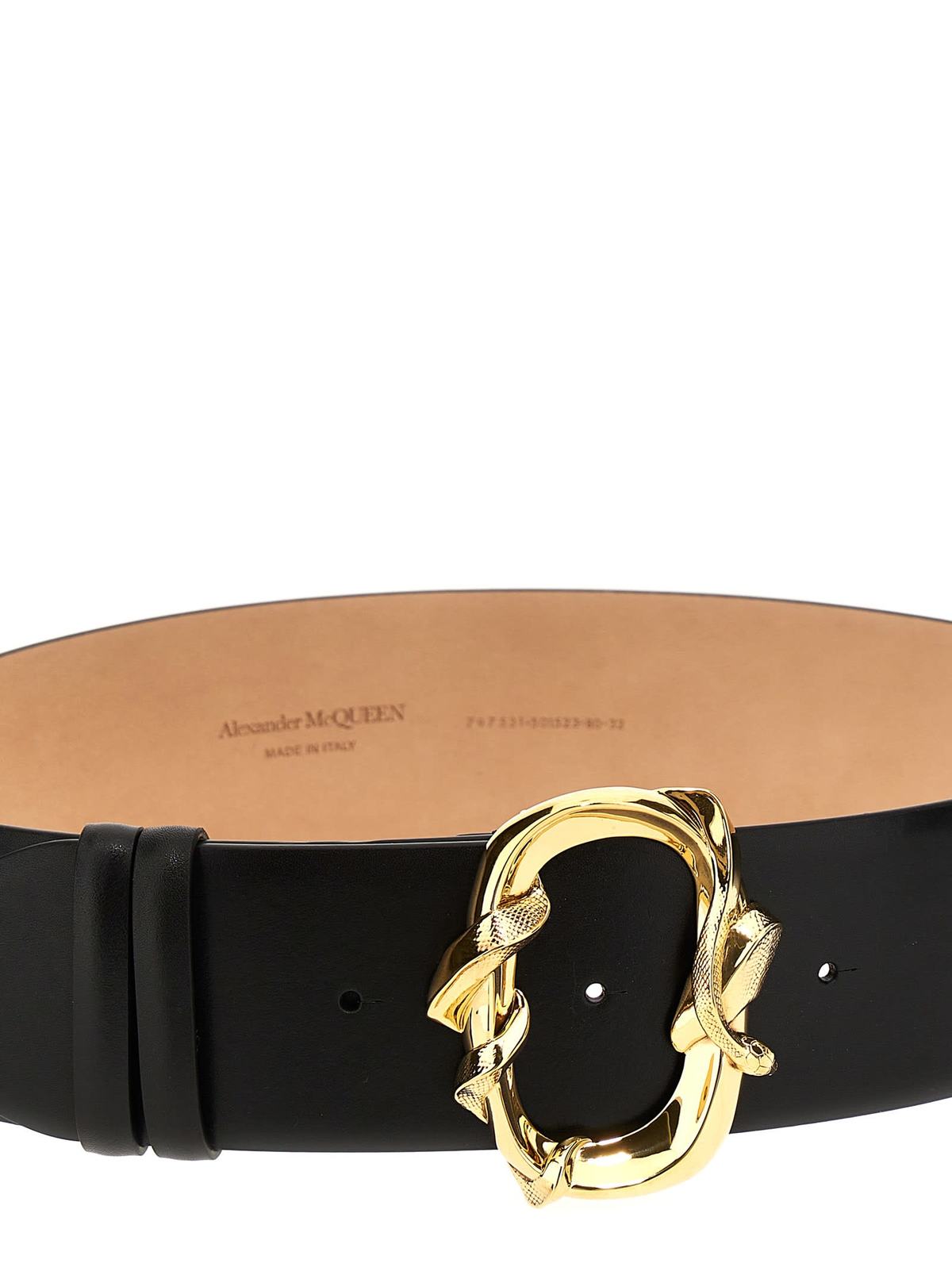 Alexander McQueen Snake Belt - Black - Image 3 of 3
