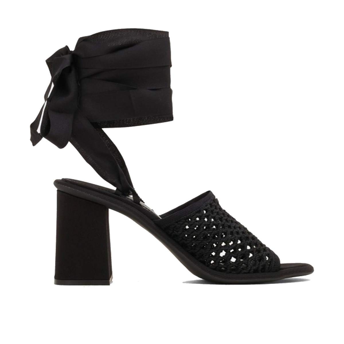 MIU MIU Macrame Sandals - Black - Image 1 of 3