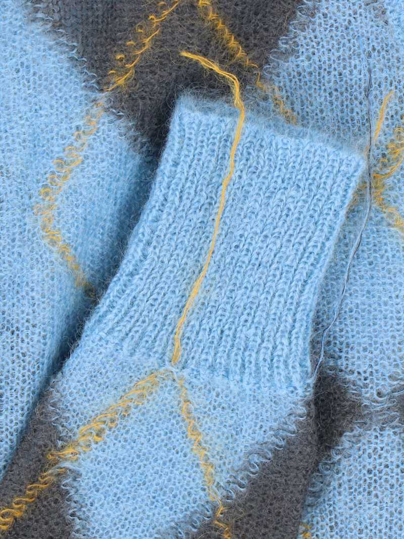 Marni Check Sweater - Clear Blue