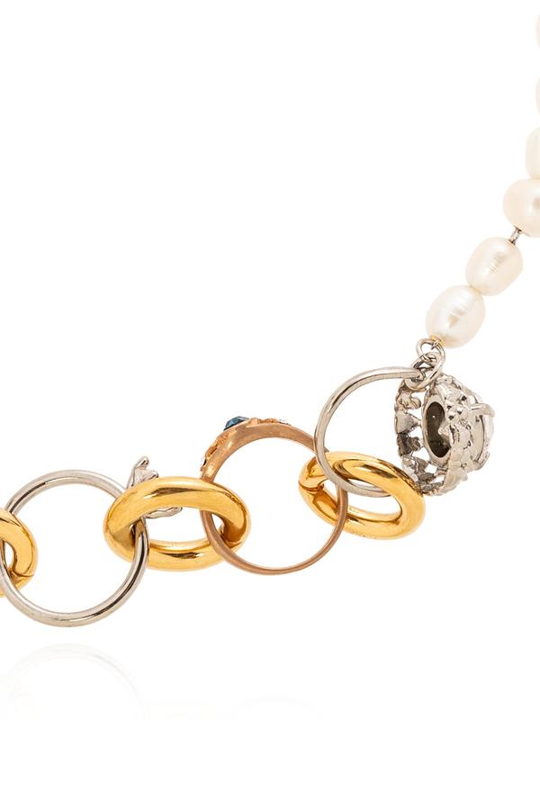 Marni Crystal Necklace - Nichel Free Vintage Deep Gold