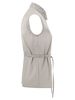 Fabiana Filippi Sleeveless Shirt With Belt - Gray - Thumbnail 3