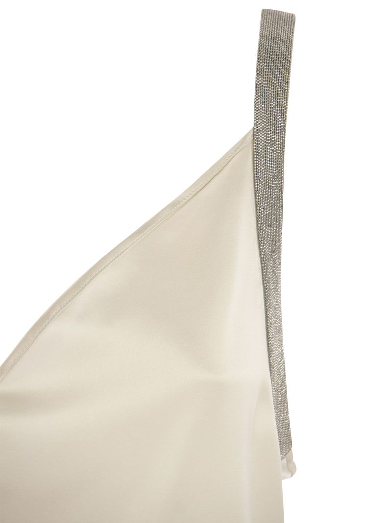 Fabiana Filippi Satin Lingerie Top - Ivory
