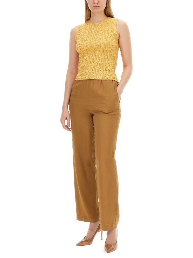 Fabiana Filippi Sleeveless Top With Paillettes Top - Orange