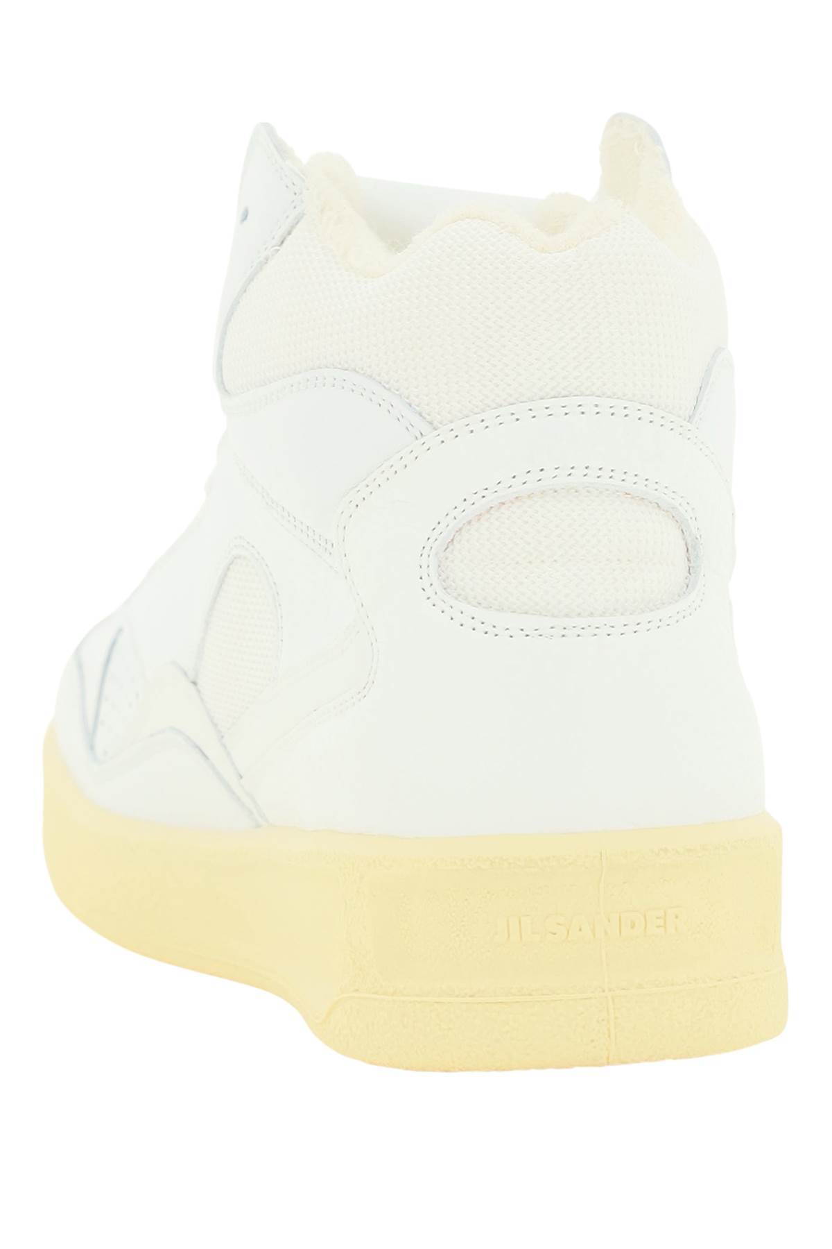Jil Sander White Leather And Mesh Sneakers - White - Image 3 of 5
