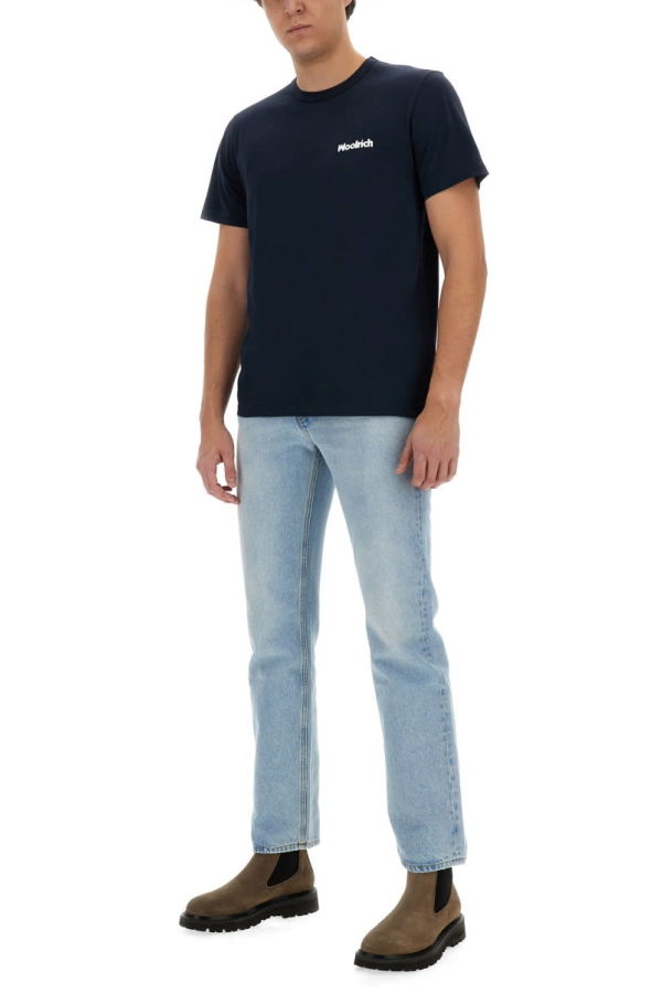 Woolrich T-shirt With Logo Tee - Blue