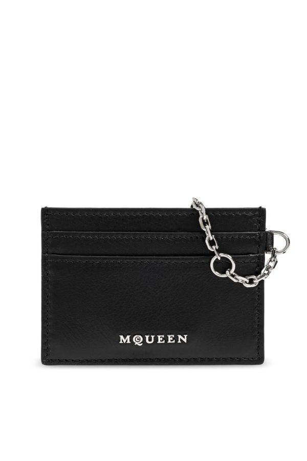 Alexander McQueen Sling Logo Plaque Card Holder - Black