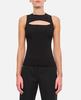 Alexander McQueen Slashed Knit Sleeveless Top - Black - Thumbnail 4