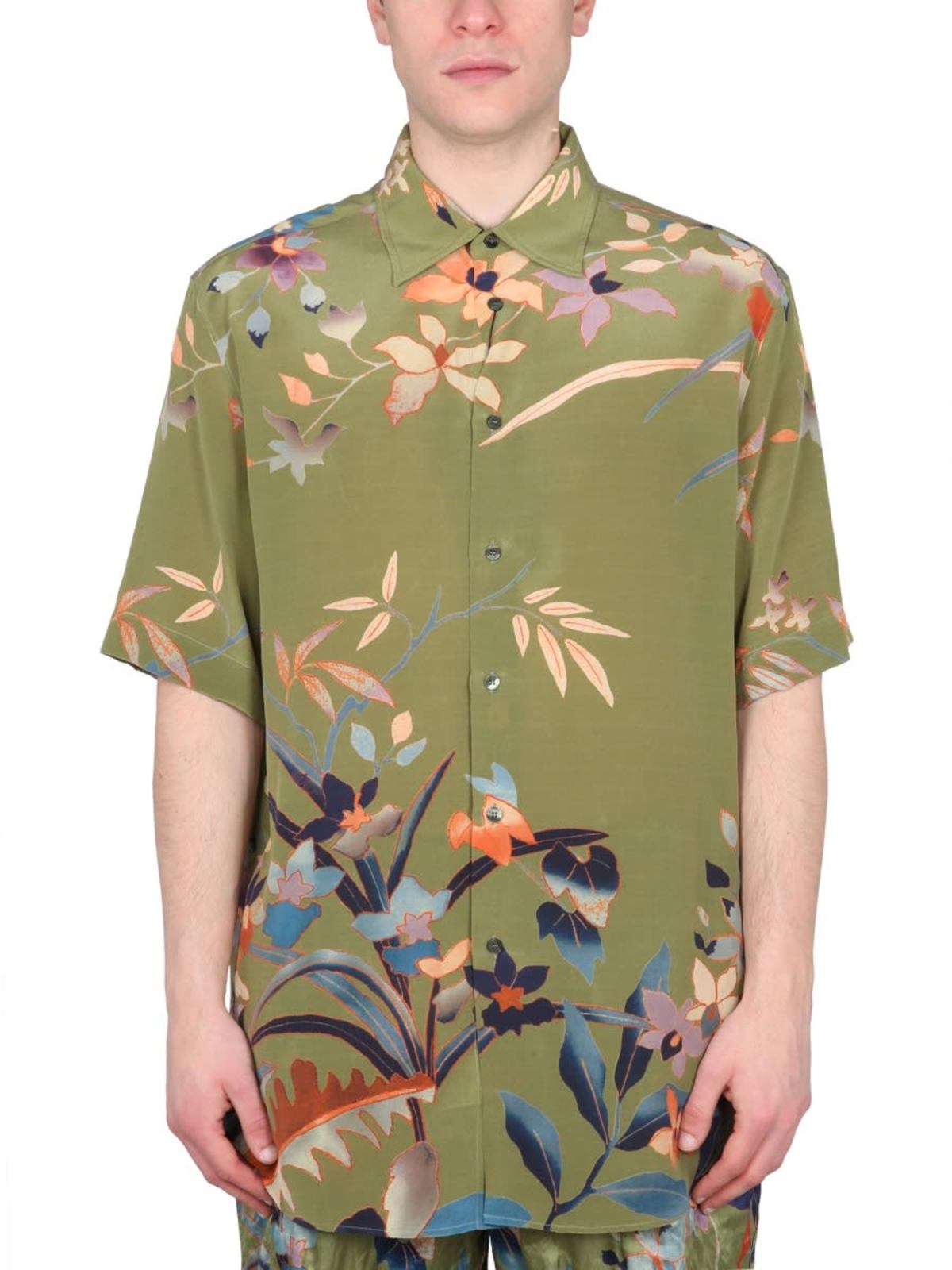Etro Flower Print Shirt - Green - Image 1 of 4