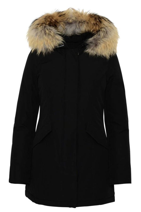 Woolrich Artic Black Cotton Blend Parka - Black
