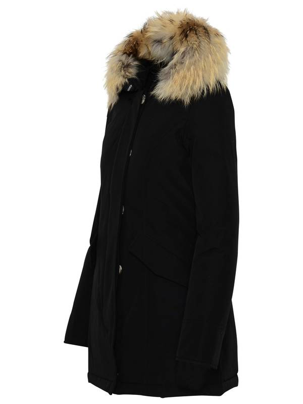 Woolrich Artic Black Cotton Blend Parka - Black