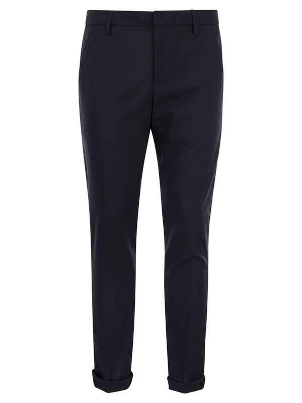 Dondup Gaubert Fresh Wool Trousers - Dark Blue