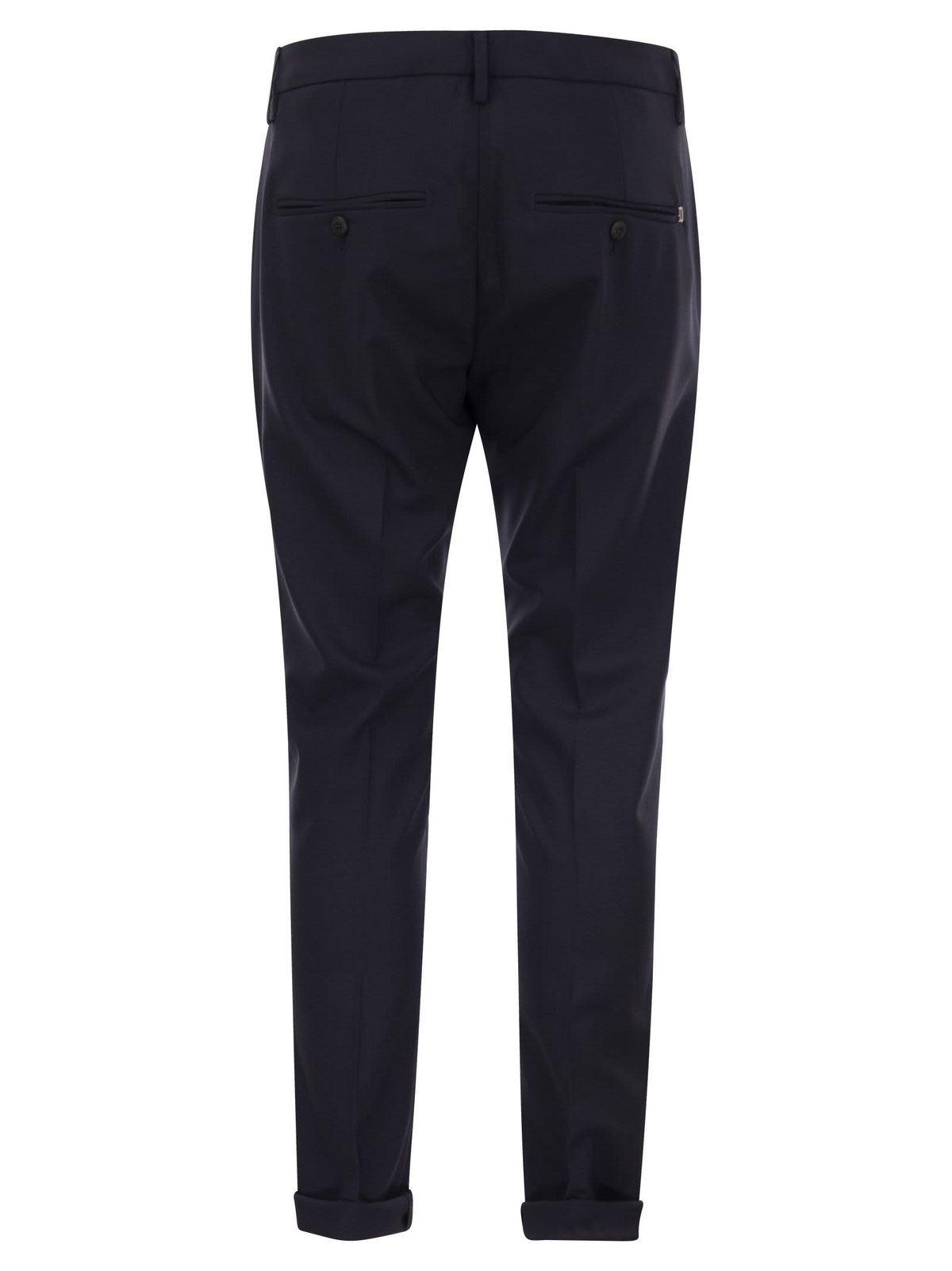 Dondup Gaubert Fresh Wool Trousers - Dark Blue - Image 2 of 4
