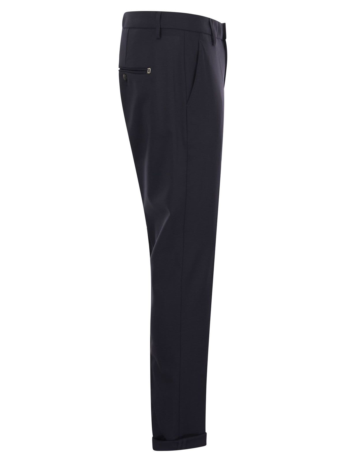 Dondup Gaubert Fresh Wool Trousers - Dark Blue - Image 3 of 4