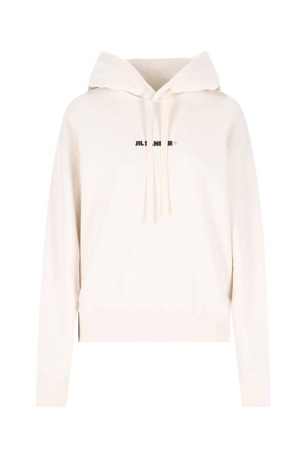 Jil Sander Logo Hoodie - Ivory