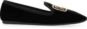MIU MIU Velvet Loafers - Black - Thumbnail 2