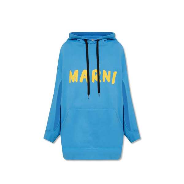 Marni Oversize Hooded Sweatshirt - Blue