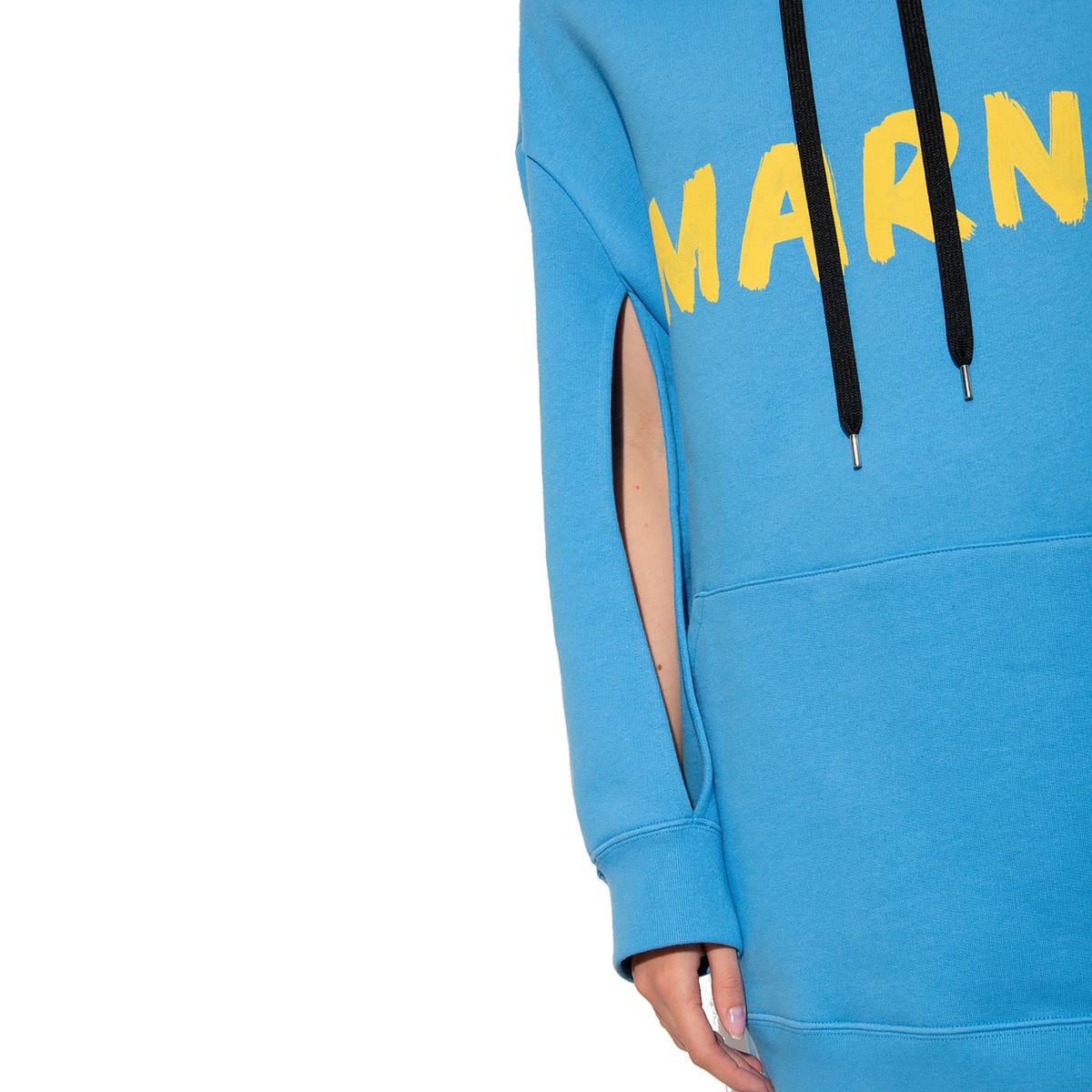 Marni Oversize Hooded Sweatshirt - Blue - Image 4 of 4