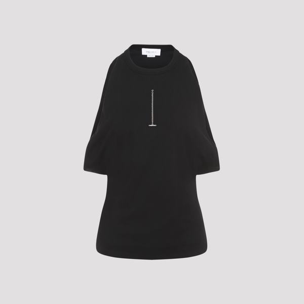 Alexander McQueen Black Stretch Cotton Top - Black