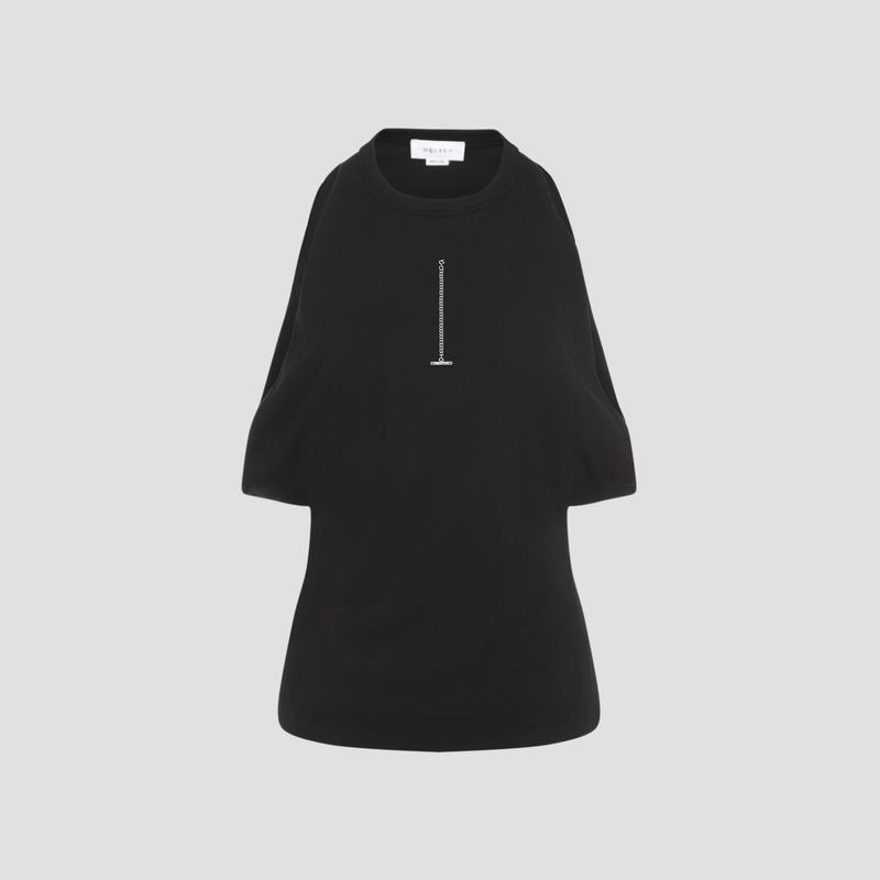 Alexander McQueen Black Stretch Cotton Top - Black