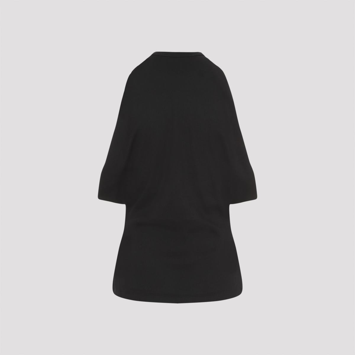 Alexander McQueen Black Stretch Cotton Top - Black - Image 4 of 5