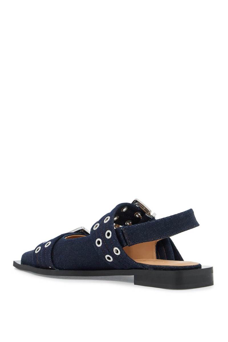Ganni Slingback Flats - Dark Navy (Blue)