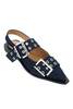 Ganni Slingback Flats - Dark Navy (Blue) - Thumbnail 4