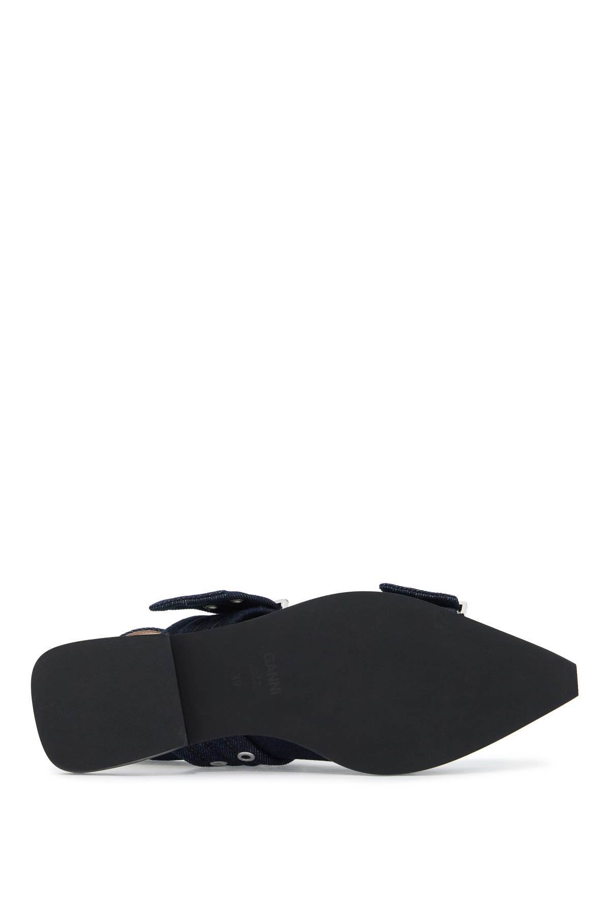 Ganni Slingback Flats - Dark Navy (Blue) - Image 5 of 5