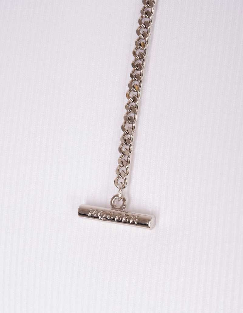 Alexander McQueen Draped Ribbed Tank Top - White