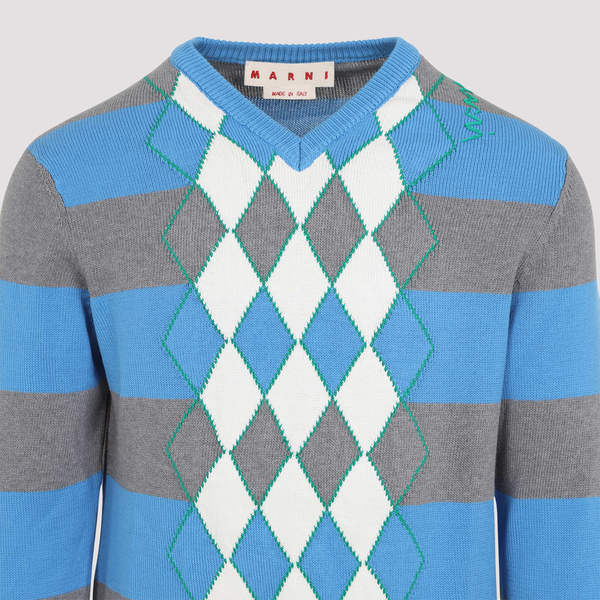 Marni V Neck Sweater - Azure