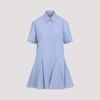 Marni Light Blue Cotton Mini Dress - Blue China - Thumbnail 3