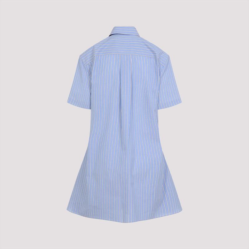 Marni Light Blue Cotton Mini Dress - Blue China