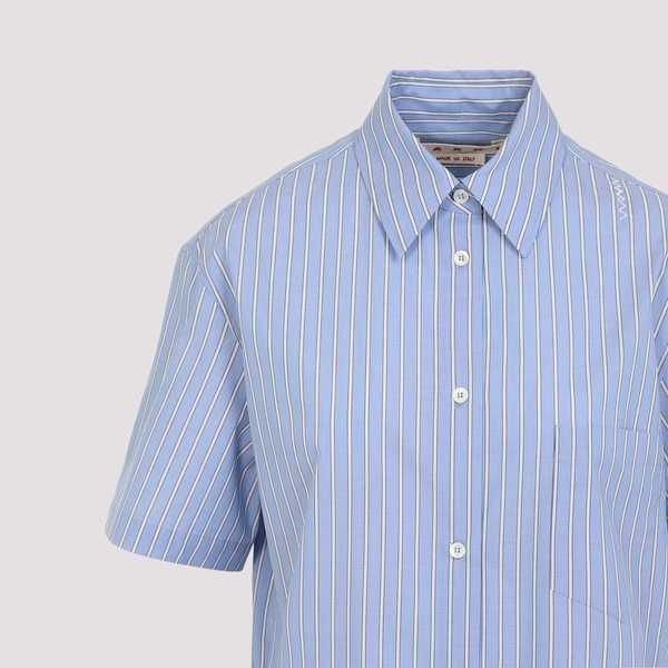 Marni Light Blue Cotton Mini Dress - Blue China