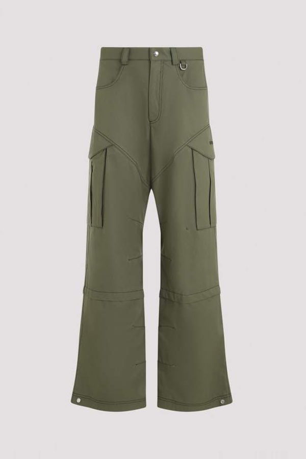 Off-White Straight Cargo Pants - Army Green
