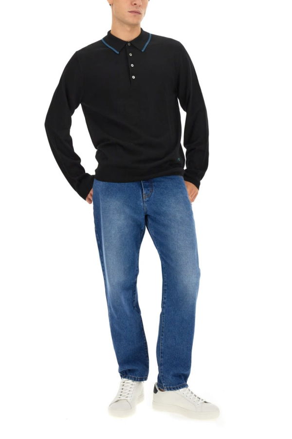 PAUL SMITH PS by Paul Smith Polo With Logo - Black