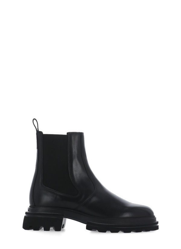 Hogan Round Toe Chelsea Ankle Boots - Black