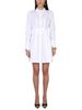Patou Pleated Shirt Dress - 001W - Thumbnail 1
